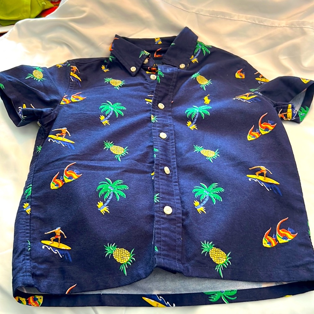Ralph Lauren Tropical Print Cotton Oxford Shirt